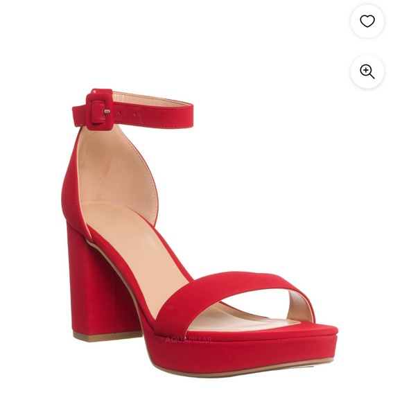 Top Moda Sexy Red Ankle Strap Open Toe High Heel Sandals size 8.5 women’s shoes - Picture 3 of 10